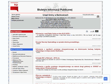 Tablet Screenshot of bip.backowice-gmina.pl